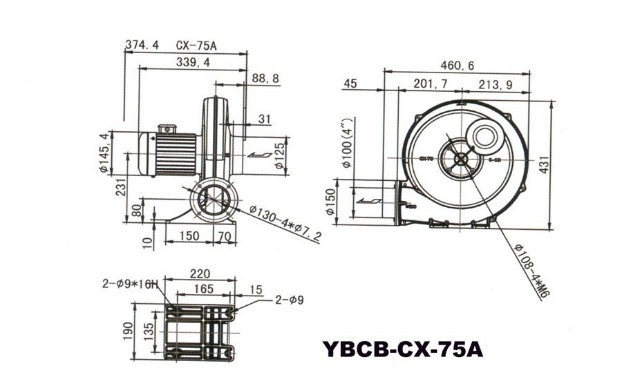 YBCB-CX-75A 1hp